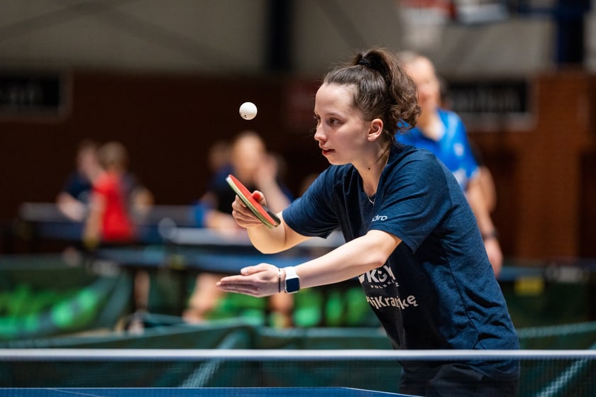 Katarzyna Węgrzyn na treningu w hali Uniwersytetu Ekonomicznego we Wrocławiu